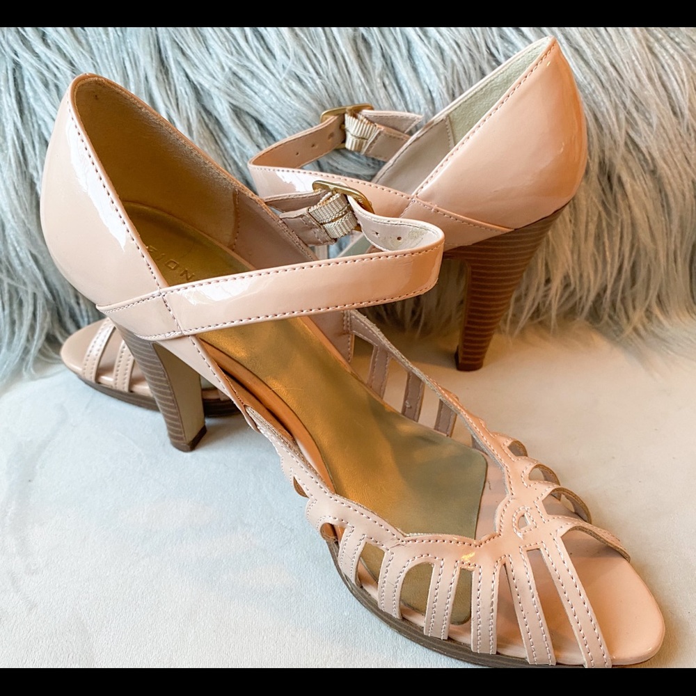 Pale Pink Open Toe Heels - Picture 6 of 6